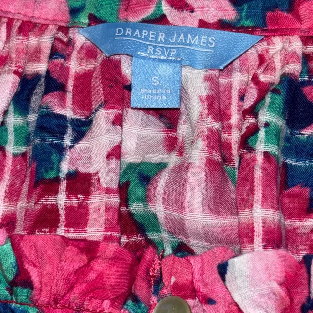 🌸💙 Draper James 💙🌸 Pink and Blue Floral Blouse Size (S) - Picture 7 of 10